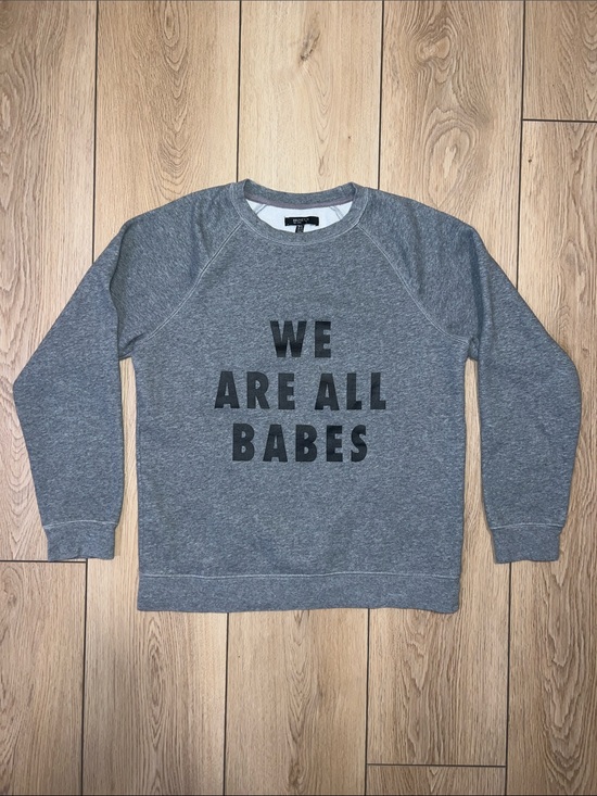 Brunette The Label Other - Brunette The Label Gray 'We Are All Babes' Crewneck Sweatshirt